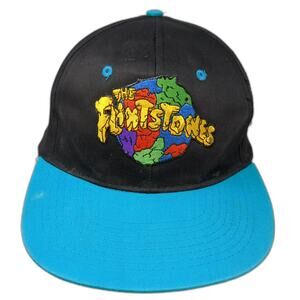 Fresh Caps Snapback Black Blue OSFM The Flintstones Cartoon Green Underbrim Hat